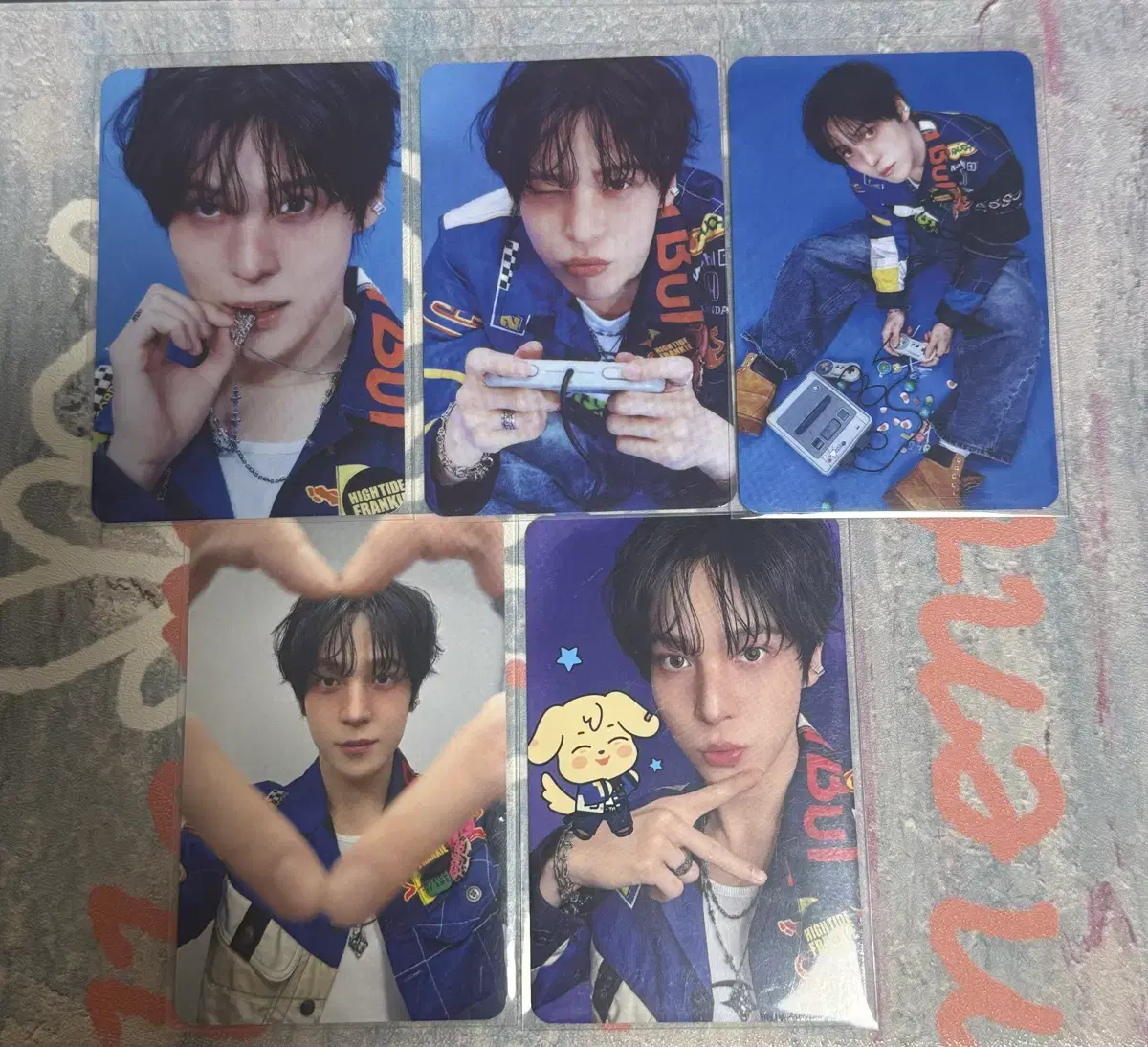 일괄)에이티즈 ateez 애니티즈 인 컬러 팝업 윤호 포카 트레카